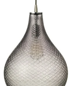 Jamie Young Cut Glass Pendant Gray