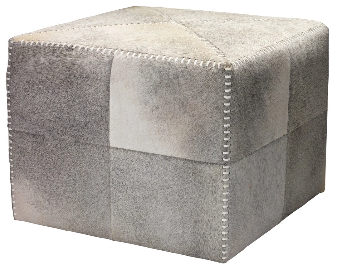Jamie Young New Arrivals Large Ottoman Grey Hide 3 Jamie Young New Arrivals Large Ottoman Grey Hide