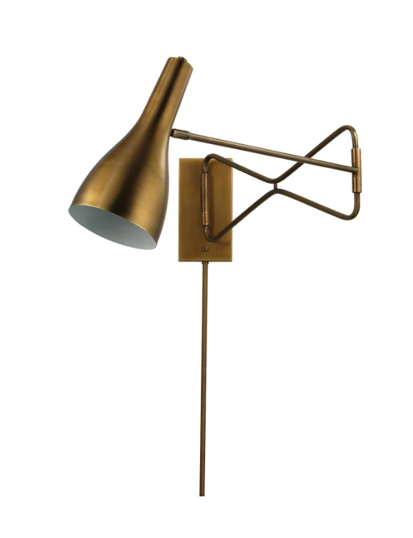 Jamie Young Lenz Swing Arm Sconce Brass 3 Jamie Young Lenz Swing Arm Sconce Brass