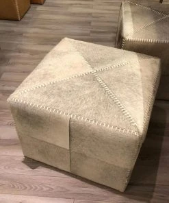 Jamie Young New Arrivals Large Ottoman Grey Hide 8 Jamie Young New Arrivals Large Ottoman Grey Hide