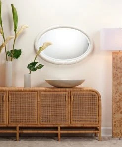 Jamie Young Ovation Oval Mirror White 11 Jamie Young Ovation Oval Mirror White