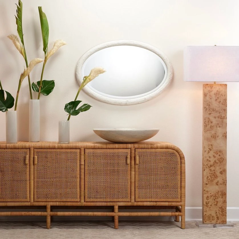 Jamie Young Ovation Oval Mirror White 5 Jamie Young Ovation Oval Mirror White