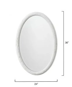 Jamie Young Ovation Oval Mirror White 14 Jamie Young Ovation Oval Mirror White