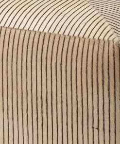 Jamie Young Pinstripe Ottoman Black And Cream New Arrivals