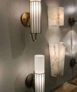 Jamie Young Borealis Hexagon Sconce Alabaster