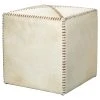 Jamie Young Small Ottoman White Hide 1 Jamie Young Small Ottoman White Hide