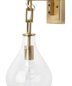 Jamie Young Teardrop Hanging Sconce Antique Brass