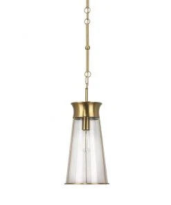 Jamie Young New Arrivals Nara Pendant Clear And Brass