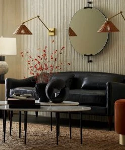 Arteriors Home New Arrivals Vincent Sofa Ink Leather