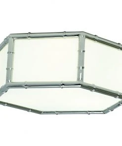 Jonathan Adler Meurice Flush Mount Hexagonal Polished Nickel New Arrivals