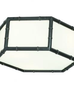 Jonathan Adler New Arrivals Meurice Flush Mount Hexagonal Deep Patina Bronze