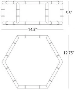 Jonathan Adler New Arrivals Meurice Flush Mount Hexagonal Deep Patina Bronze