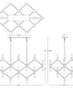 Jonathan Adler Milano Chandelier In Brass New Arrivals