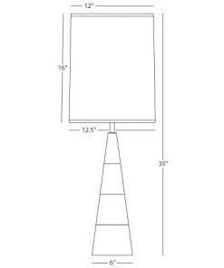 Jonathan Adler Canaan Tapered Lamp With White Shade New Arrivals