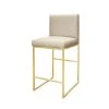 Worlds Away New Arrivals Kingston Beige Counter Stool Brass 2 Worlds Away New Arrivals Kingston Beige Counter Stool Brass
