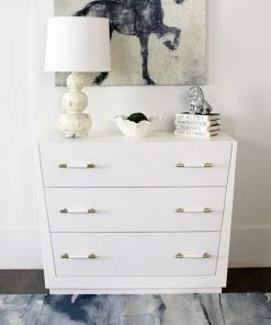 Worlds Away New Arrivals Liam Chest White Lacquer
