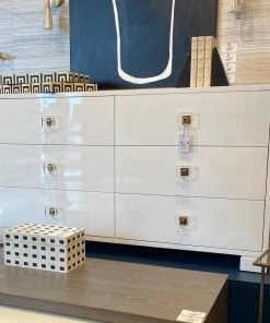 Worlds Away Louise Dresser White Brass Hardware New Arrivals