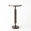 Studio A Hammered Martini Table Bronze With White Marble 2 Studio A Hammered Martini Table Bronze With White Marble