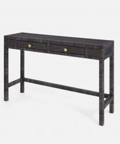 Made Goods Isla Console 60" Smoked Peeled Rattan