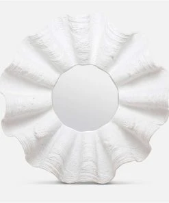 Made Goods New Arrivals Ava Mirror White Shell Resin Small
