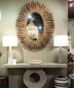 Made Goods Nova Table Lamp White Cement And Gold Leaf