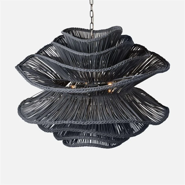 Made Goods New Arrivals Alondra Large Chandelier Dark Charcoal Rattan 4 Made Goods New Arrivals Alondra Large Chandelier Dark Charcoal Rattan