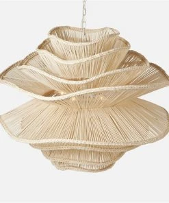 Made Goods New Arrivals Alondra Large Chandelier White Rattan