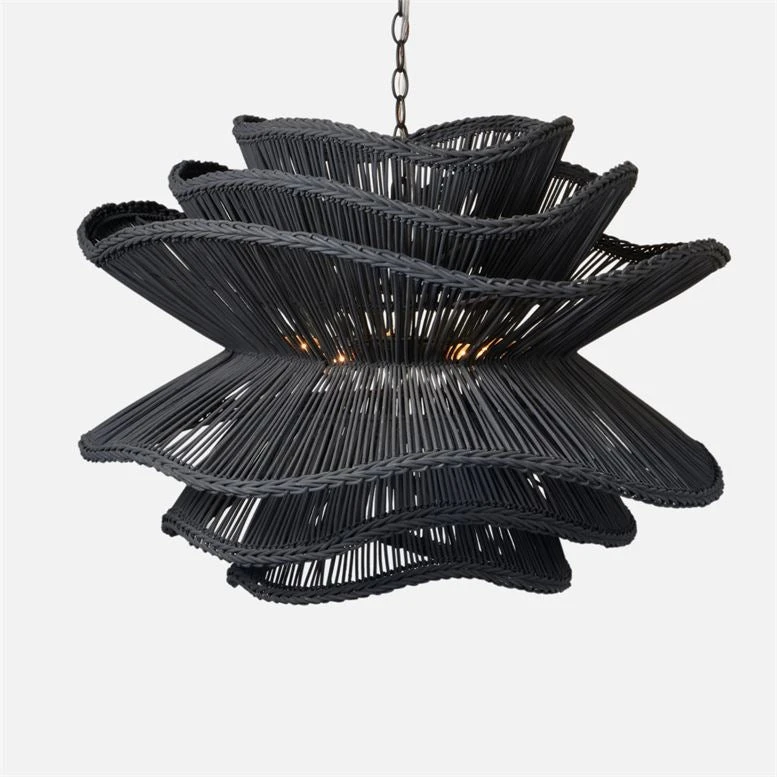 Made Goods Alondra Chandelier Dark Charcoal Rattan New Arrivals 3 Made Goods Alondra Chandelier Dark Charcoal Rattan New Arrivals