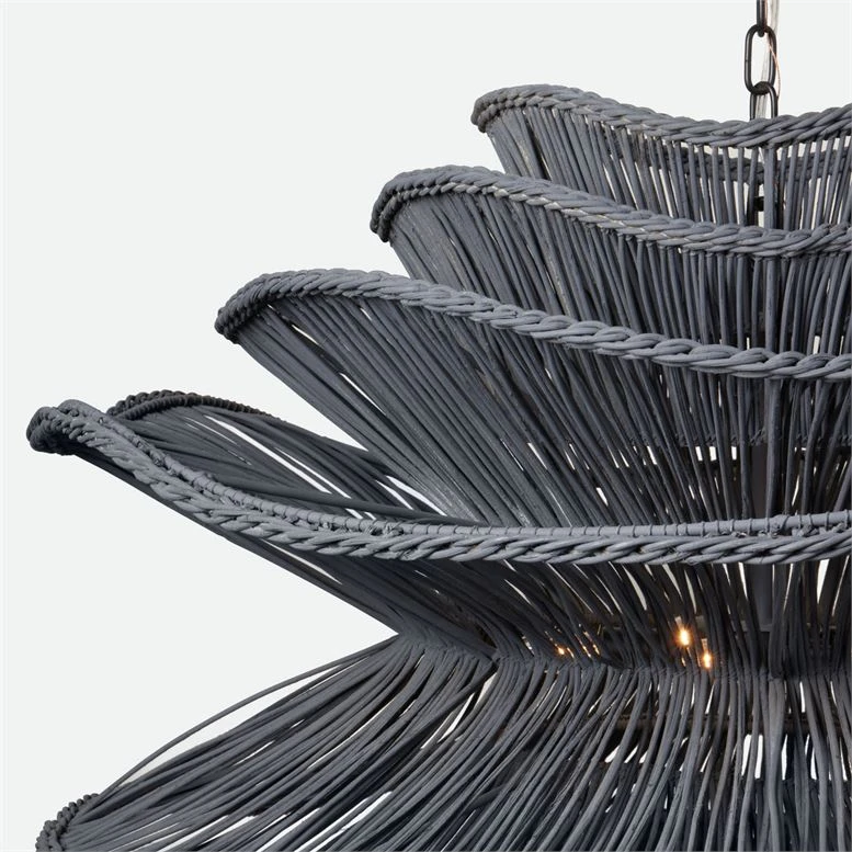 Made Goods New Arrivals Alondra Large Chandelier Dark Charcoal Rattan 6 Made Goods New Arrivals Alondra Large Chandelier Dark Charcoal Rattan
