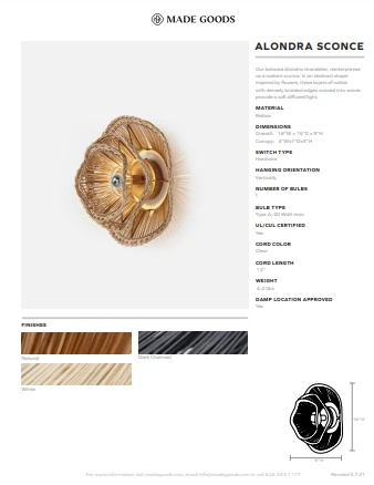 Made Goods New Arrivals Alondra Sconce Natural Rattan 9 Made Goods New Arrivals Alondra Sconce Natural Rattan