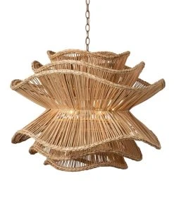 Made Goods Alondra Chandelier Natural Rattan New Arrivals