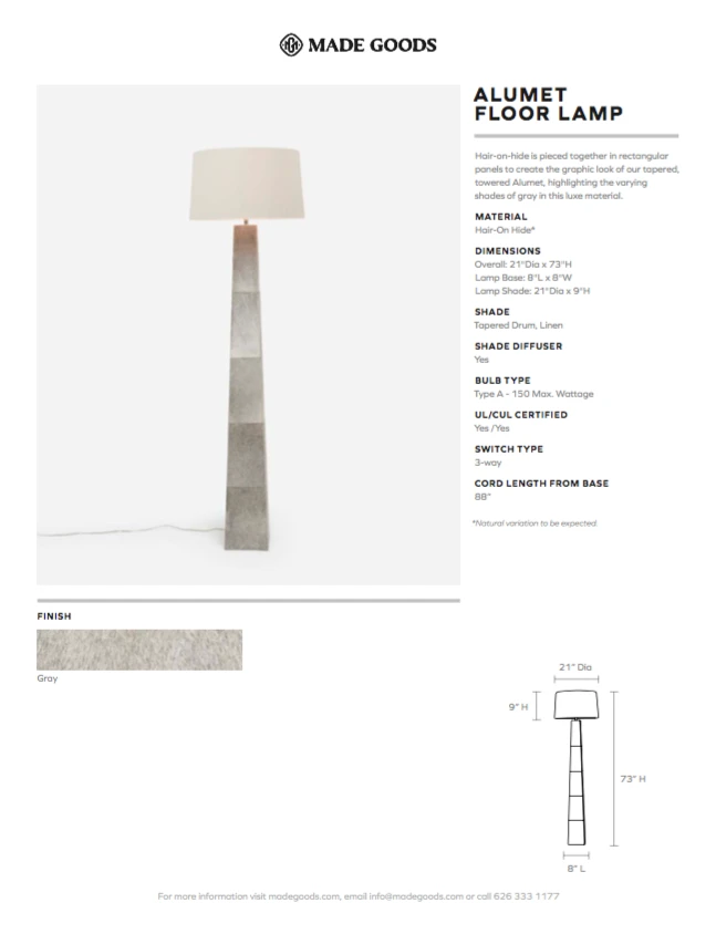 Made Goods Alumet Floor Lamp New Arrivals 8 Made Goods Alumet Floor Lamp New Arrivals