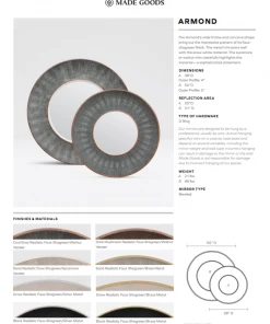 Made Goods New Arrivals Armond Mirror Large Black And Silver