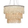 Made Goods Arricka Chandelier Bleached Abaca Rope With Silver Metal New Arrivals