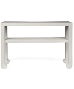 Made Goods Askel 48" Console French Gray Faux Raffia New Arrivals