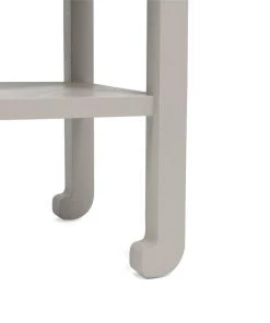 Made Goods Askel Side Table French Grey Faux Raffia New Arrivals