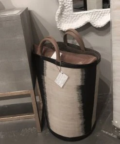 Made Goods Aubrie Bags Set Of 2 Black And Natural Ombre