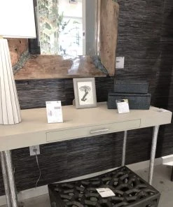 Made Goods Nova Table Lamp White Cement And Silver Leaf New Arrivals