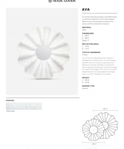 Made Goods New Arrivals Ava Mirror White Shell Resin Small 11 Made Goods New Arrivals Ava Mirror White Shell Resin Small