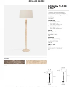 Made Goods New Arrivals Barlow Floor Lamp Natural Coco Beads