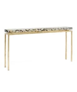 Made Goods New Arrivals Benjamin Narrow Console Table Gold