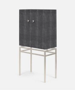 Made Goods Benjamin Standing Cabinet Cool Gray And Silver