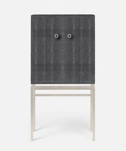 Made Goods Benjamin Standing Cabinet Cool Gray And Silver