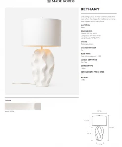 Made Goods Bethany Lamp White With Gold