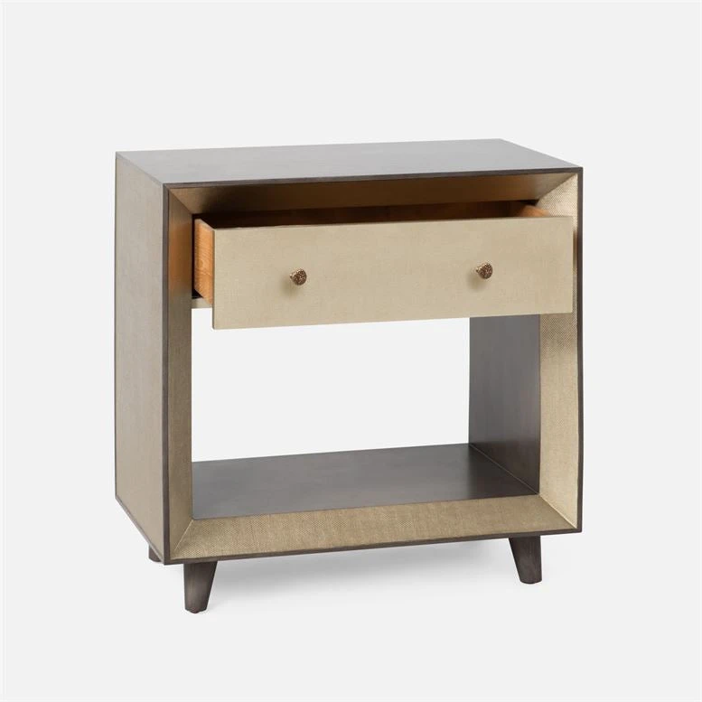 Made Goods Blaine Double Nightstand Champagne Faux Canvas New Arrivals 7 Made Goods Blaine Double Nightstand Champagne Faux Canvas New Arrivals