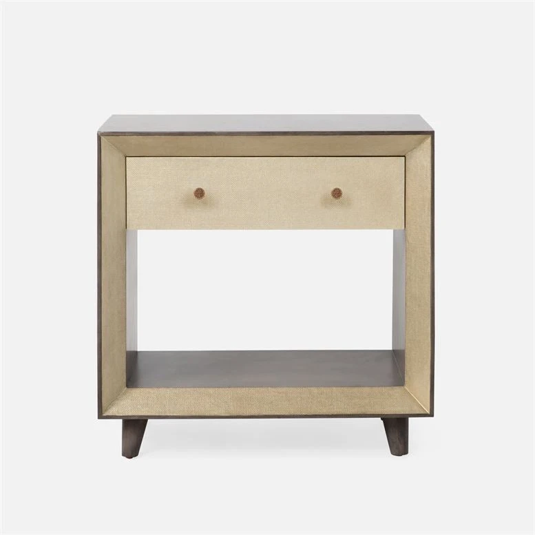 Made Goods Blaine Double Nightstand Champagne Faux Canvas New Arrivals 5 Made Goods Blaine Double Nightstand Champagne Faux Canvas New Arrivals