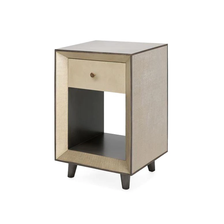 Made Goods New Arrivals Blaine Single Nightstand Champagne Faux Canvas 3 Made Goods New Arrivals Blaine Single Nightstand Champagne Faux Canvas