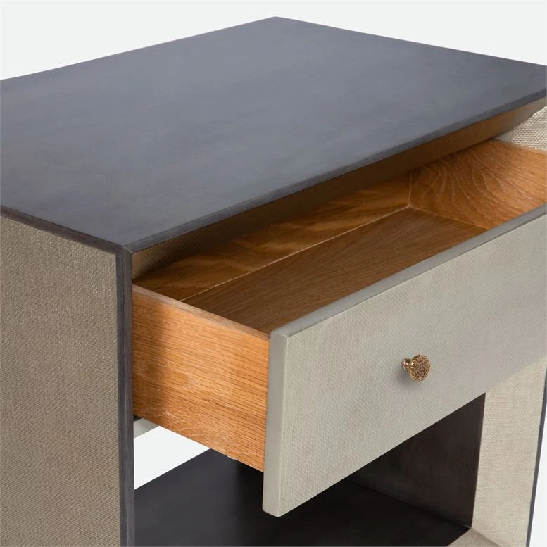 Made Goods New Arrivals Blaine Single Nightstand Champagne Faux Canvas 6 Made Goods New Arrivals Blaine Single Nightstand Champagne Faux Canvas