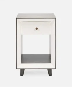 Made Goods New Arrivals Blaine Single Nightstand Pristine Faux Canvas
