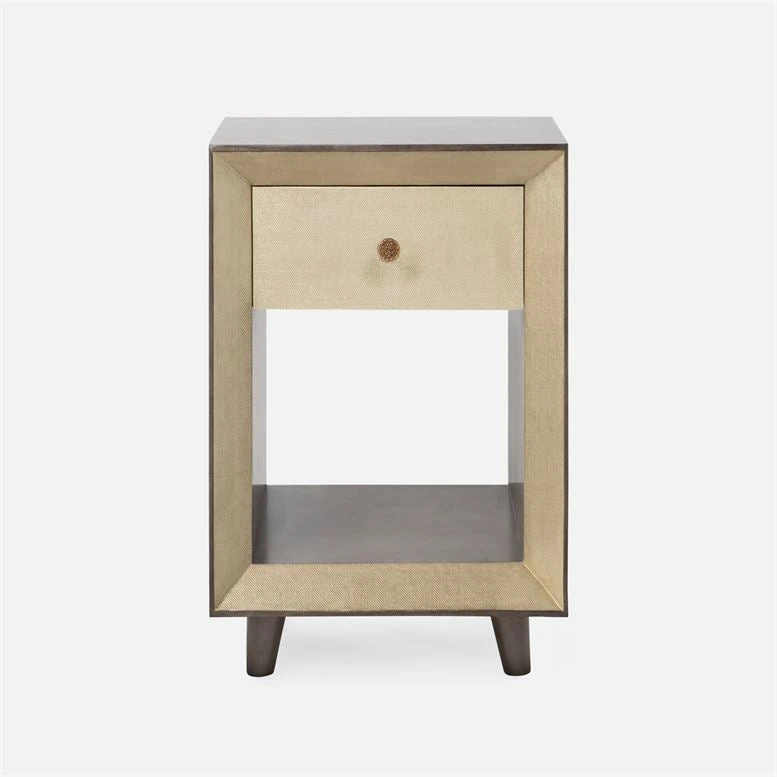 Made Goods New Arrivals Blaine Single Nightstand Champagne Faux Canvas 4 Made Goods New Arrivals Blaine Single Nightstand Champagne Faux Canvas